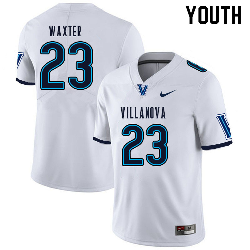 Youth #23 Isas Waxter Villanova Wildcats College Football Jerseys Sale-White
